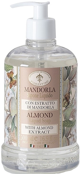 Flüssigseife Mandel - Saponificio Artigianale Fiorentino Almond Liquid Soap — Bild N1