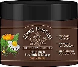 Düfte, Parfümerie und Kosmetik Kräftigende Haarmaske mit 7 Kräutern - Herbal Traditions Strength & Energy Hair Mask