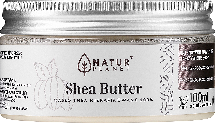 100% Unraffinierte Sheabutter für den Körper - Natur Planet Shea Butter Unrefined