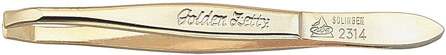 Pinzette schräg 8 cm gold - Erbe Solingen — Bild N1