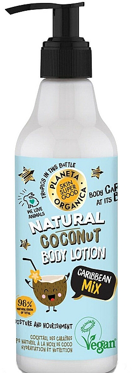Feuchtigkeitsspendende und nährende Körperlotion mit Kokosnuss - Planeta Organica Natural Coconut Body Caribian Mix — Bild N1
