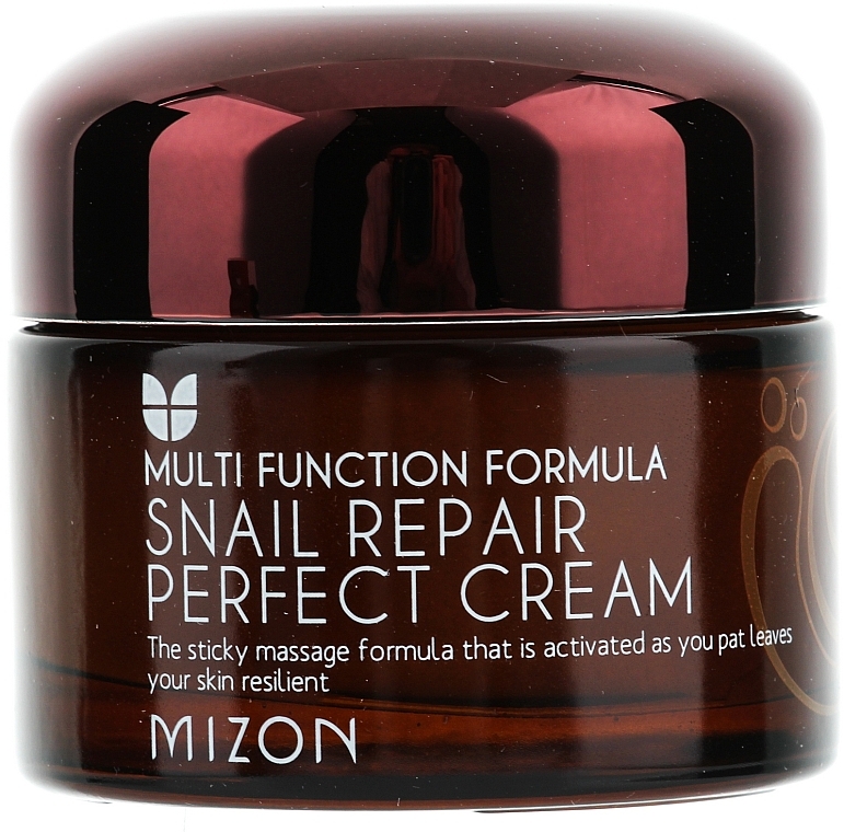 Reparierende und feuchtigkeitsspendende Gesichtscreme für trockene Haut mit Schneckenextrakt - Mizon Snail Repair Perfect Cream
