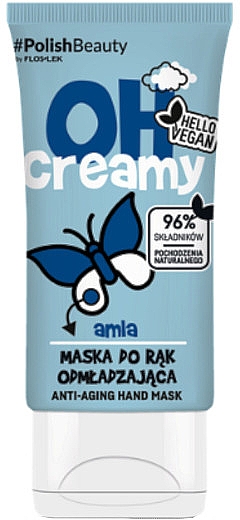 Anti-Aging Handcreme mit Amlaextrakt, Vitamin E und Sheabutter - Floslek Oh! Creamy Anti-Aging Hand Mask Amla — Bild N1