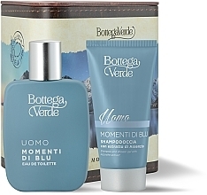 Bottega Verde Momenti Di Blu - Set (Eau de Toilette/50 ml + Duschgel/50 ml + Metalldose/1 St.) — Bild N1