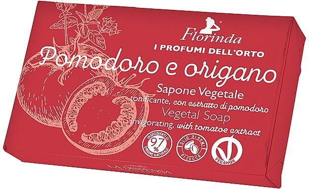 Natürliche Seife Tomate mit Oregano - Florinda Pomodoro e Origano — Bild N1