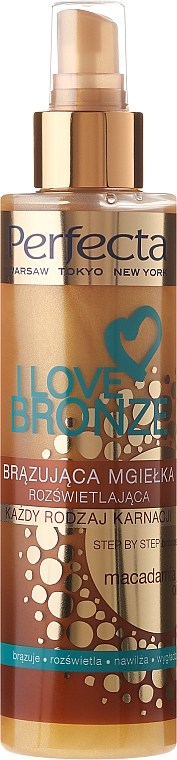 Selbstbräunungs-Körperspray mit Macadamiaöl - Perfecta I Love Bronze Spray Mist