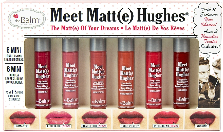 Lippenstift-Set - theBalm Meet Matt(e) Hughes Mini Kit 12 (Lippenstift 6x1.2ml) — Bild N1