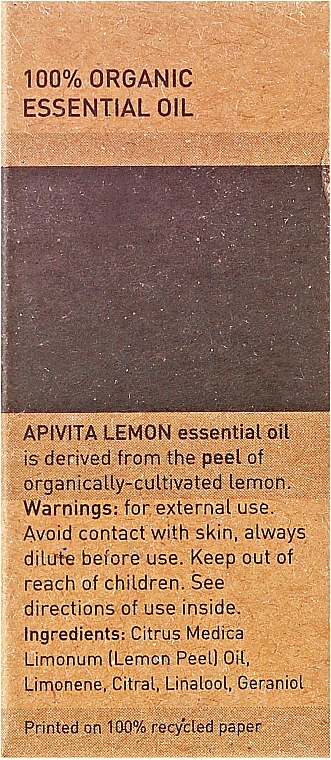 Ätherisches Öl Zitrone - Apivita Aromatherapy Organic Lemon Oil — Bild N3