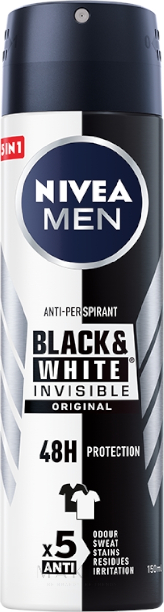 Deospray Antitranspirant - NIVEA MEN Invisible for Black & White Power Deodorant Spray — Foto 150 ml