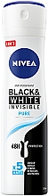 Düfte, Parfümerie und Kosmetik Deo Spray Antitranspirant - NIVEA Black & White Invisible Pure Fashion Edition 48H Protection