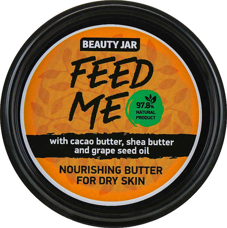 Pflegende Körperbutter "Feed Me" mit Kakaobutter, Sheabutter und Traubenkernöl für trockene Haut - Beauty Jar Nourishing Butter For Dry Skin — Bild N1