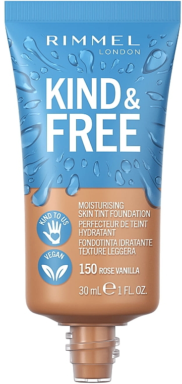 Feuchtigkeitsspendende Foundation - Rimmel Kind and Free Skin Tint Moisturising Foundation — Bild N3