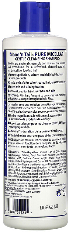 Mizellenshampoo - Mane 'n Tail Micellar Shampoo Biotin Infused Coconut Oil — Bild N2