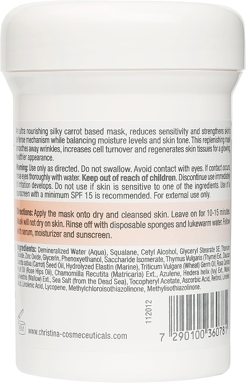 Schönheitsmaske Karotte für extrem trockene Haut - Christina Sea Herbal Beauty Mask Carrot — Bild N2
