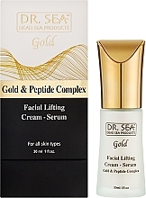 Serumcreme mit Gold- und Peptidkomplex - Dr.Sea Gold & Peptide Complex Lifting Cream-Serum — Bild N2