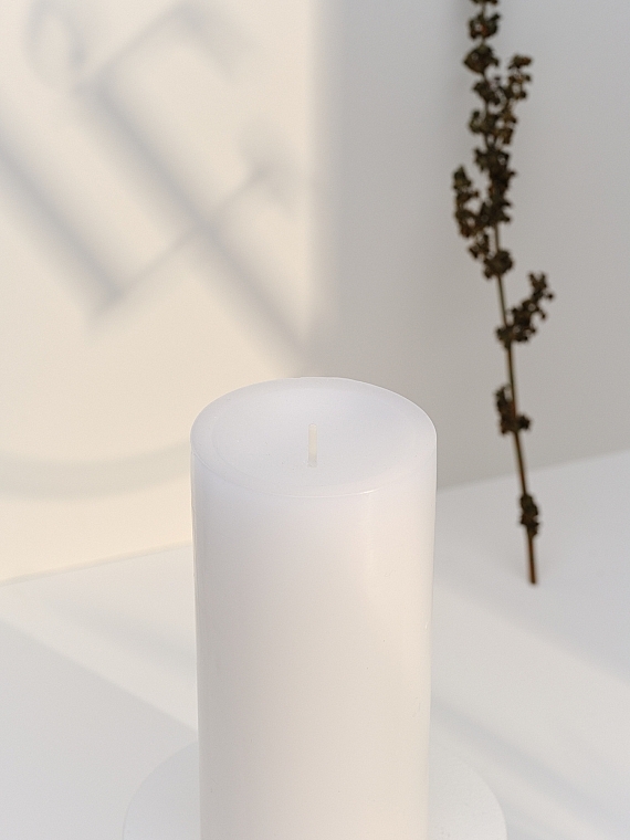 Kerze Zylinder Durchmesser 7 cm Höhe 15 cm - Bougies La Francaise Cylindre Candle White — Bild N3