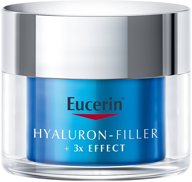 Nachtcreme-Gel für das Gesicht - Eucerin Hyaluron-Filler + 3x Effect Night Gel-Cream Hydration Boost — Bild N1
