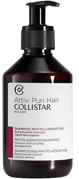 Shampoo für geschädigtes und brüchiges Haar  - Collistar Attivi Puri Phyto Keratin Hair Shampoo — Bild N1