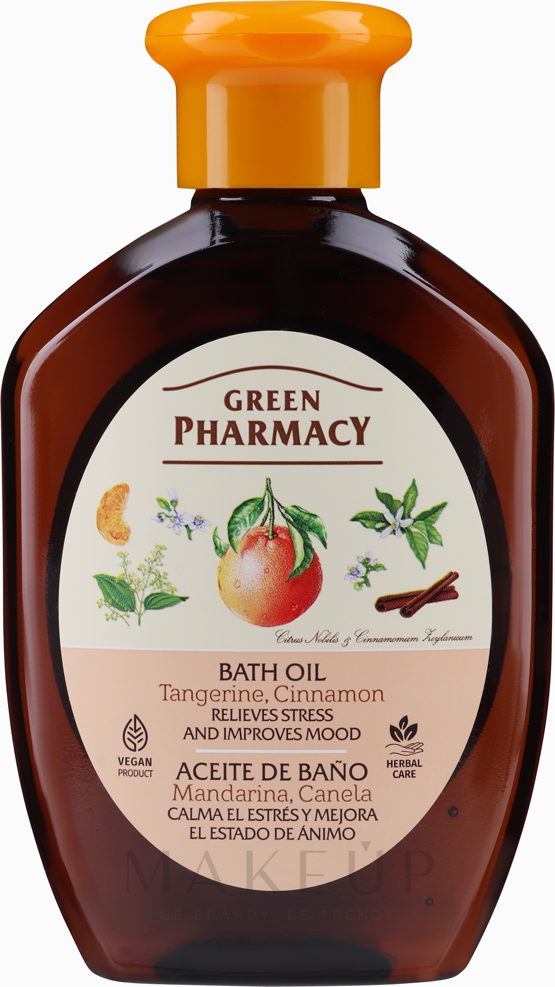 Badeöl mit Mandarine und Zimt - Green Pharmacy — Foto 250 ml