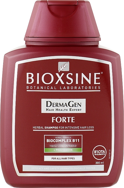 Kräutershampoo gegen intensiven Haarausfall für alle Haartypen mit Procyanidin - Biota Bioxsine DermaGen Forte Herbal Shampoo For Intensive Hair Loss — Bild N2