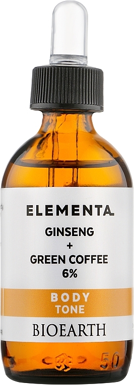 Körperserum Ginseng und grüner Kaffee 6 % - Bioearth Elementa Ginseng Green Coffee 6%  — Bild N1