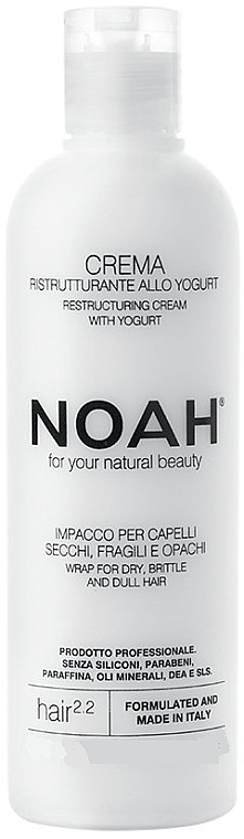 Restrukturierende Haarcreme für trockenens, sprödes und stumpfes Haar mit Joghurt - Noah — Bild N1