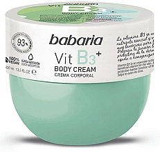 Feuchtigkeitsspendende Körpercreme mit Vitamin B3+ für empfindliche und atopische Haut - Babaria Body Cream Vit B3+ — Bild N1