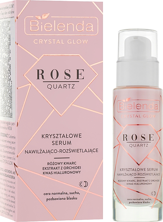 Feuchtigkeitsspendendes Serum mit Rosenquarzkristallen - Bielenda Crystal Glow — Bild N2