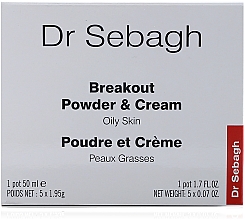 Creme und Puder für fettige Gesichtshaut - Dr.Sebagh Breakout Powder & Cream for Oily Skin — Bild N1