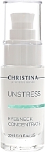 Düfte, Parfümerie und Kosmetik Entspannendes und schützendes Anti-Aging Augen- und Halskonzentrat - Christina Unstress Eye And Neck Concetrate