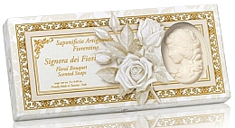 Düfte, Parfümerie und Kosmetik Naturseifen-Geschenkset - Saponificio Artigianale Cameo Soap Floral Bouquet Donatello Collection (3x125g)