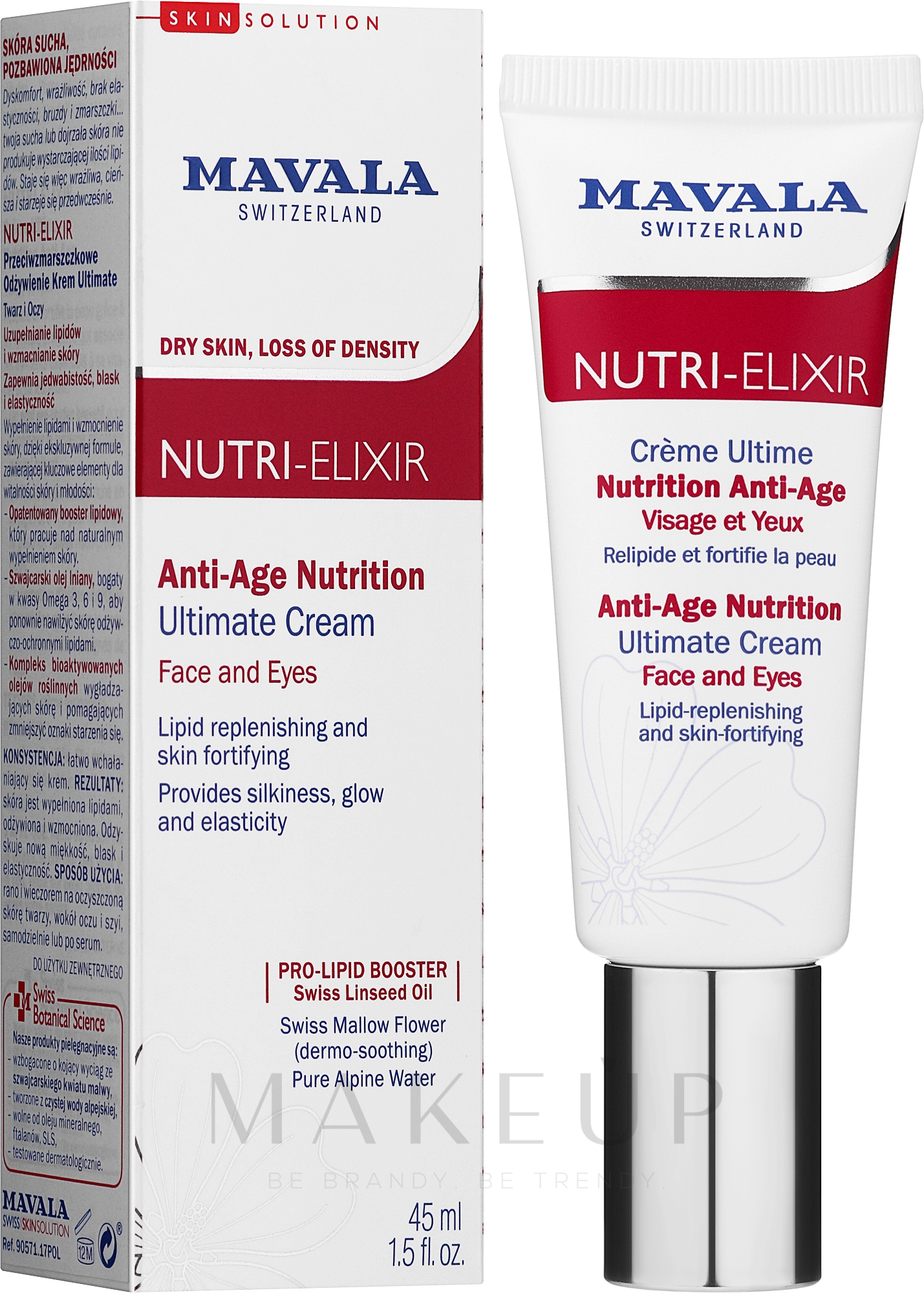Creme-Booster für Gesicht und Augenpartie mit Leinöl - Mavala Nutri-Elixir Anti-AgeNutrition Ultimate Cream — Bild 45 ml