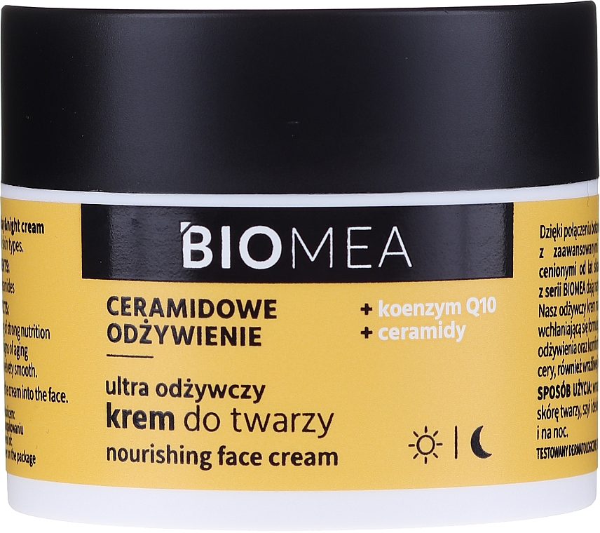 Intensiv pflegende Gesichtscreme mit Coenzym Q10 und Ceramiden - Farmona Biomea Nourishing Face Cream