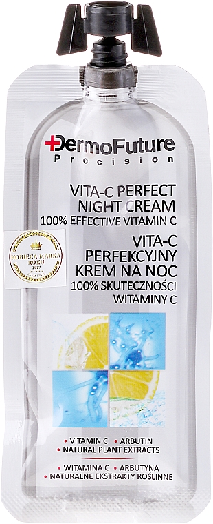 Glättende und aufhellende Nachtcreme für eine strahlende Haut - Dermofuture Vita-C Perfect Night Cream — Bild N1