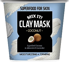 Düfte, Parfümerie und Kosmetik Feuchtigkeitsspendende Tonmaske mit Kokosextrakt - Superfood for Skin MIX IT! Clay Mask Coconut