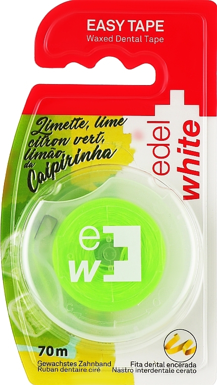 Gewachstes Zahnband mit Limettengeschmack - Edel+White Easy Tape Waxed Dental Tape — Bild N1