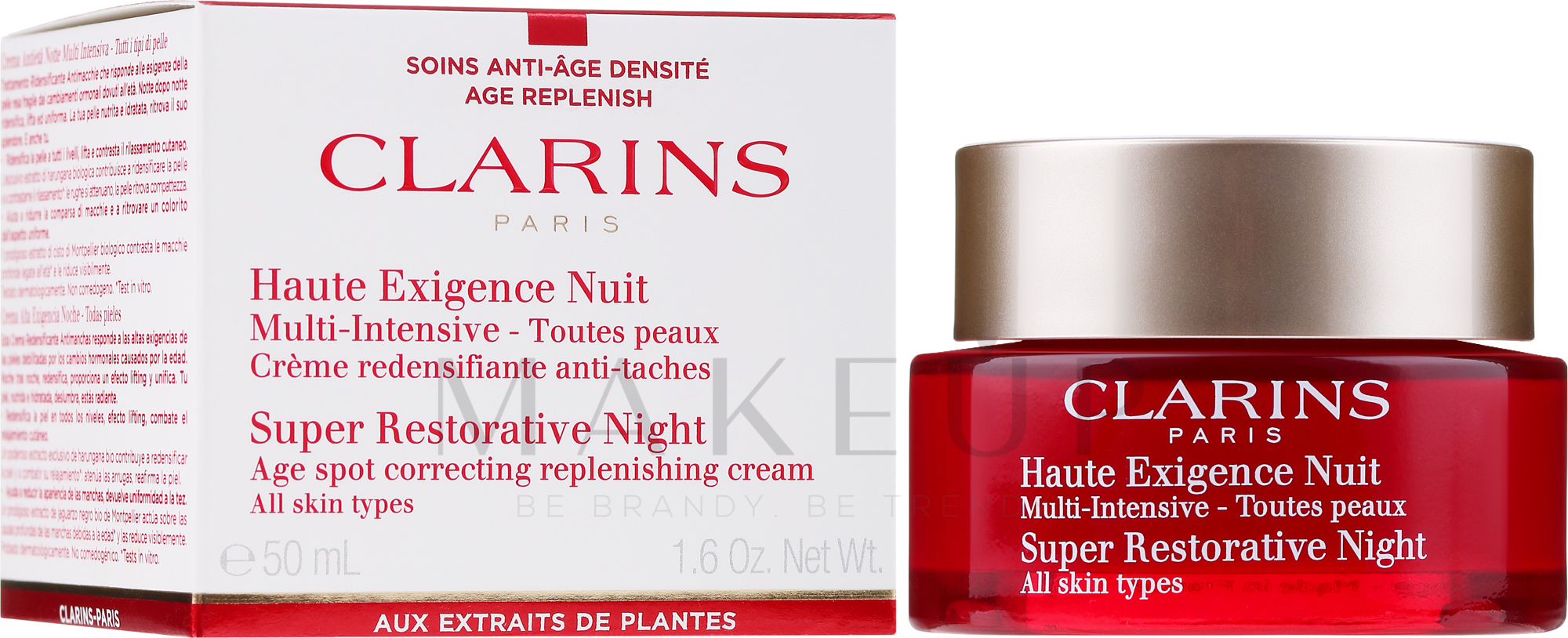 Regenerierende Nachtcreme für alle Hauttypen - Clarins Super Restorative Night Cream All Skin Types  — Bild 50 ml