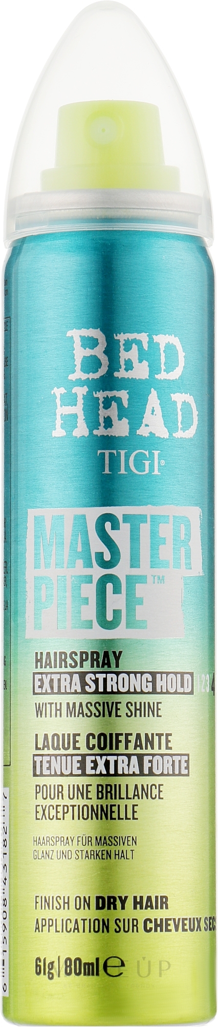 Haarlack für mehr Glanz Extra starker Halt - Tigi Bed Head Masterpiece Hairspray Extra Strong Hold Level 4 — Bild 80 ml
