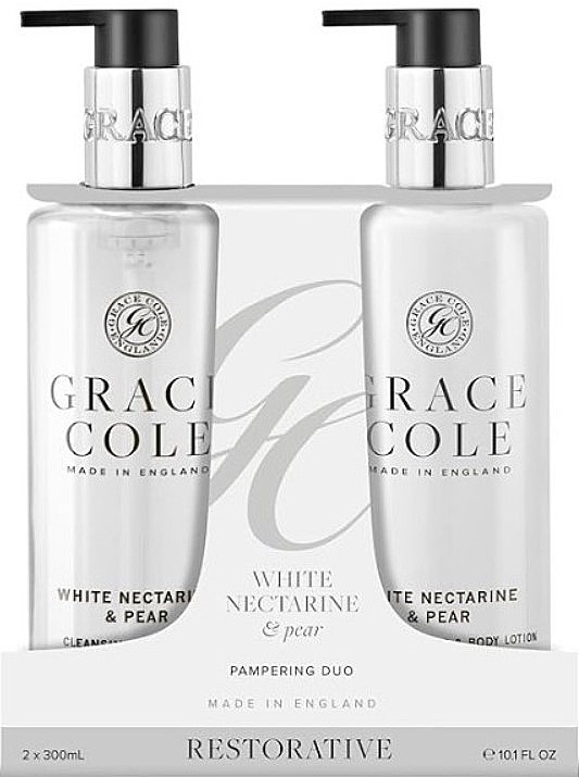 Set - Grace Cole White Nectarine & Pear (h/wash/300ml + h/lot/300ml) — Bild N1