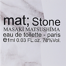 GESCHENK! Masaki Matsushima mat; stone - Eau de Toilette (Probe) — Bild N2