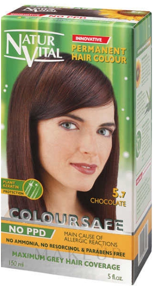 Permanente Haarfarbe ohne Ammoniak - Natur Vital PPD Free ColourSafe Hair Colour — Bild 5.7 - Chocolate