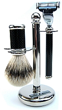 Düfte, Parfümerie und Kosmetik Rasierset - Golddachs Fine Badger, Mach3 Metal Chrome Handle