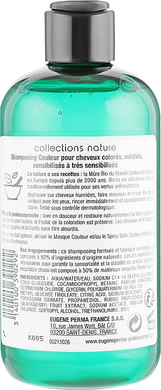Regenerierendes Shampoo für coloriertes Haar - Eugene Perma Collections Nature Shampooing Couleur — Bild N2