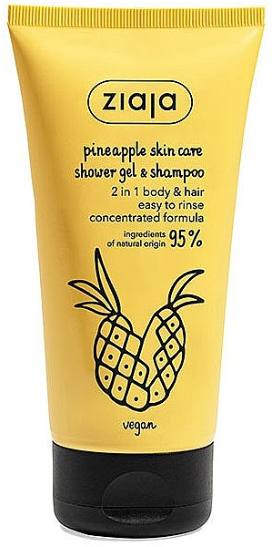 2in1 Shampoo und Duschgel - Ziaja Pineapple Skin Care Shower Gel & Shampoo 2in1 — Bild N1