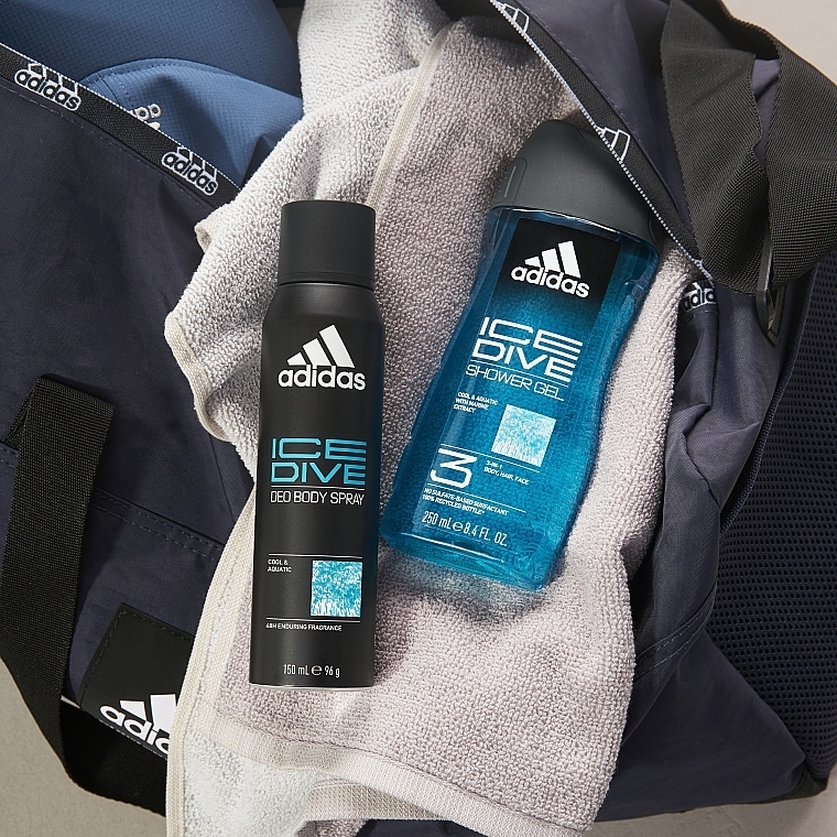 Duschgel - Adidas Ice Dive Body, Hair and Face Shower Gel — Bild N8