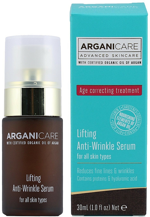 Anti-Falten Liftingserum für das Gesicht - Arganicare Lifting Anti-Wrinkle Serum — Bild N2