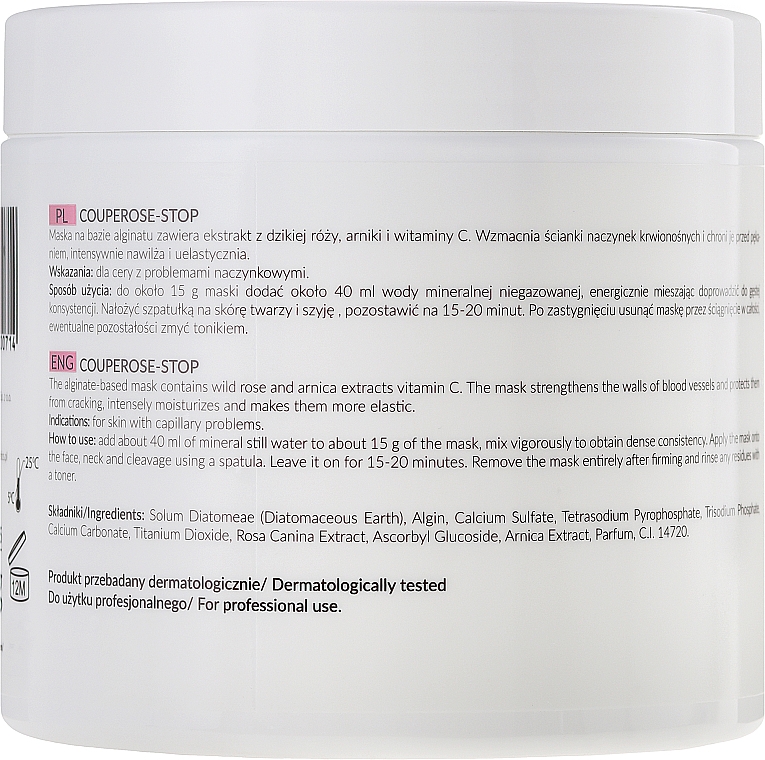 Anti-Couperose Algenmaske mit Hagebuttenextrakt und Vitamin C - APIS Professional Algae Mask — Bild N2