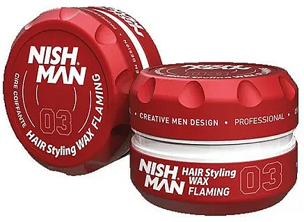 Haarstylingwachs mit Erdbeerduft - Nishman Hair Styling Wax 03 Flaming — Bild N1