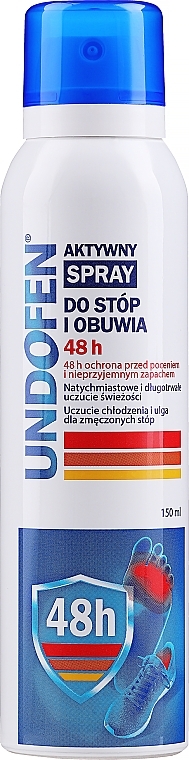 Antibakterielles Anti-Geruch Spray für Füße und Schuhe - Undofen Active Spray 48H — Bild N1