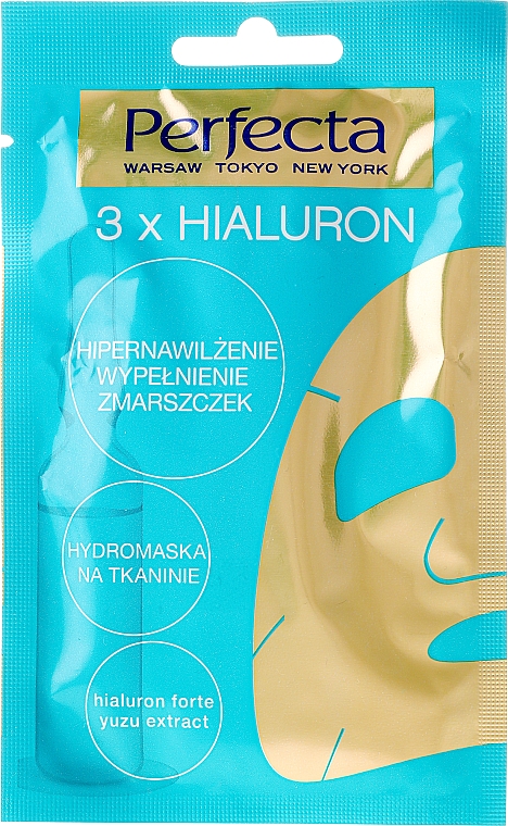 Feuchtigkeitsspendende Gesichtsmaske mit Yuzu-Extrakt - Perfecta 3x Hialuron Face Mask — Bild N1